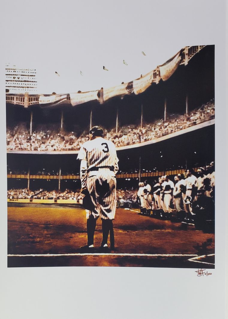 Babe Ruth New York Yankees Josh Barton 12x18 Limited Edition