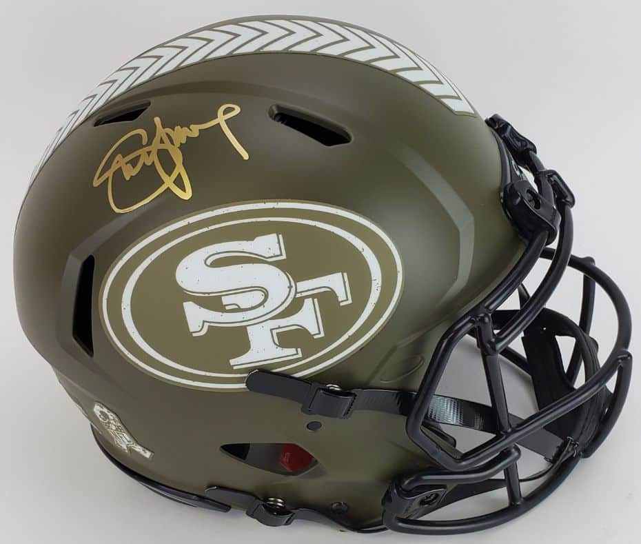 Rice & Montana Signed San Francisco 49ers Speed Authentic Eclipse NFL Helmet  – Radtke Sports