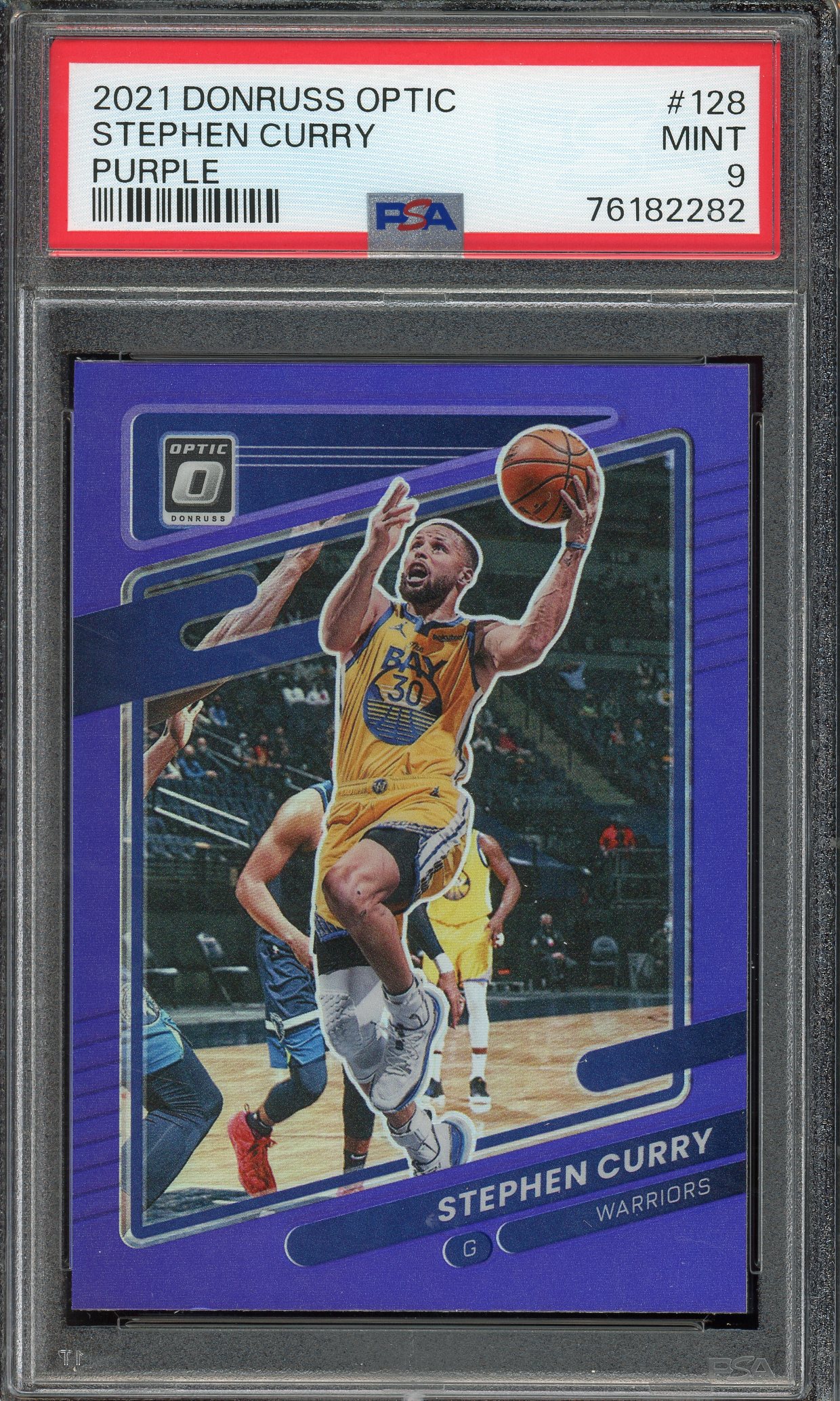 Stephen Curry 2021 Donruss Optic Purple Basketball Card #128- Graded ...