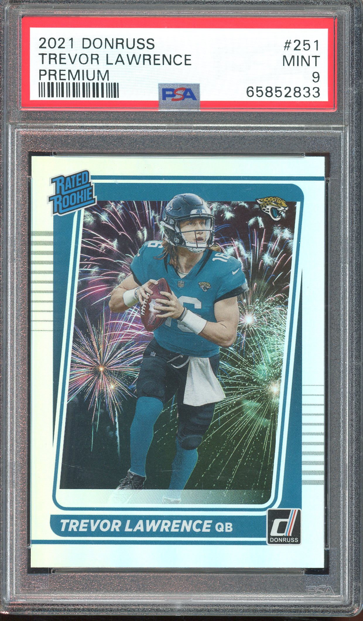 : Trevor Lawrence 2021 Donruss Mint Rated Rookie Card #251  picturing this Jacksonville Jaguars #1 Overall Draft Pick in his Teal Jersey  : Collectibles & Fine Art