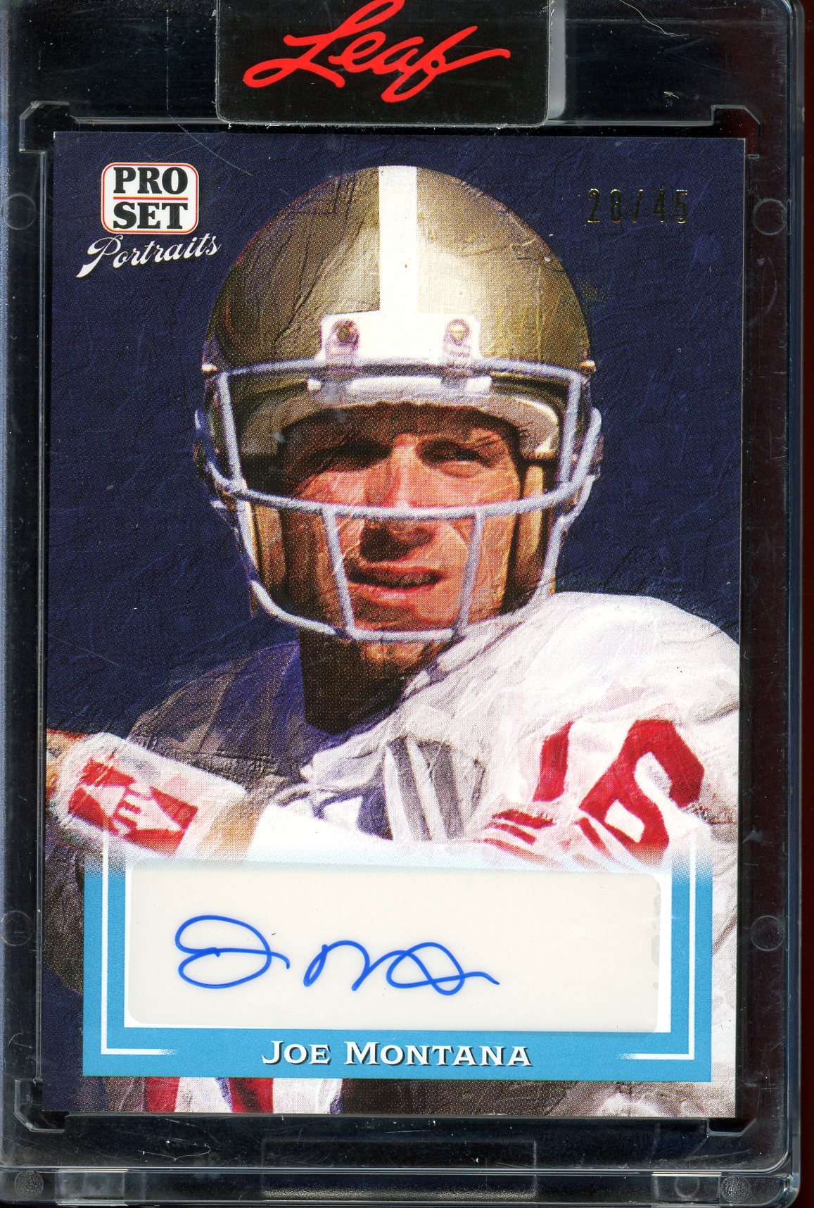 San Francisco 49ers Joe Montana Autographed Pro Style White Stat