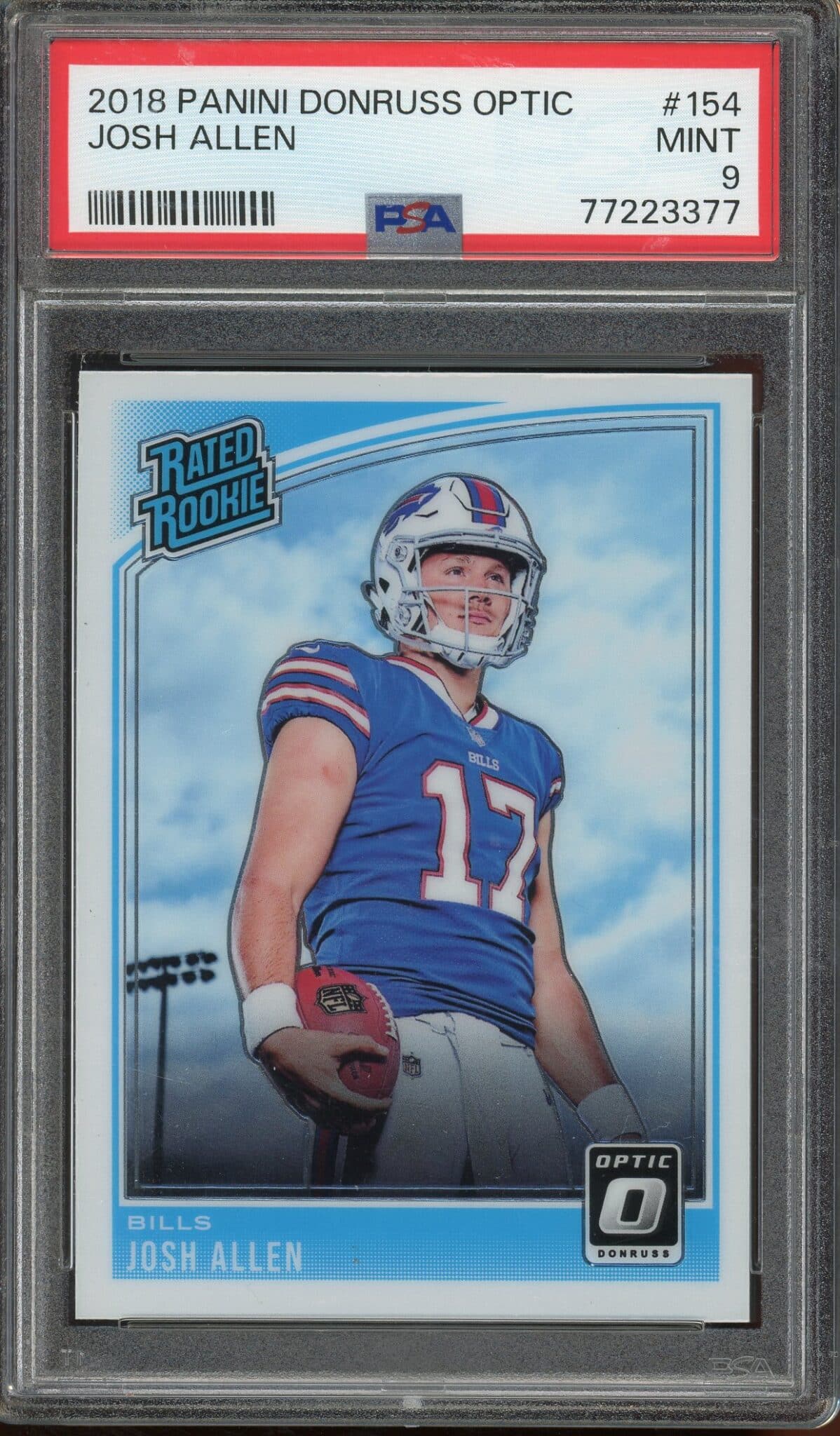 Josh authentic Allen Donruss Rated Rookie PSA 9