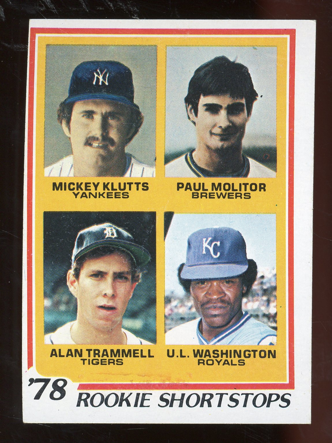 Paul Molitor, Alan Trammell 1978 Topps Rookie Baseball Card #707