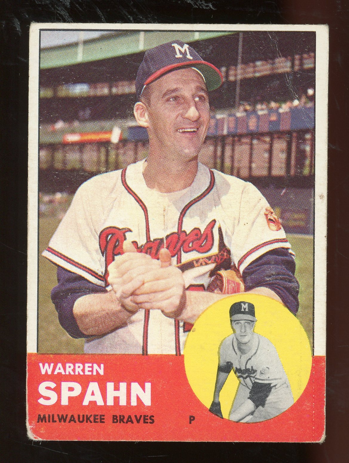 1963 Topps Baseball Warren Spahn 320 Milwaukee Braves 