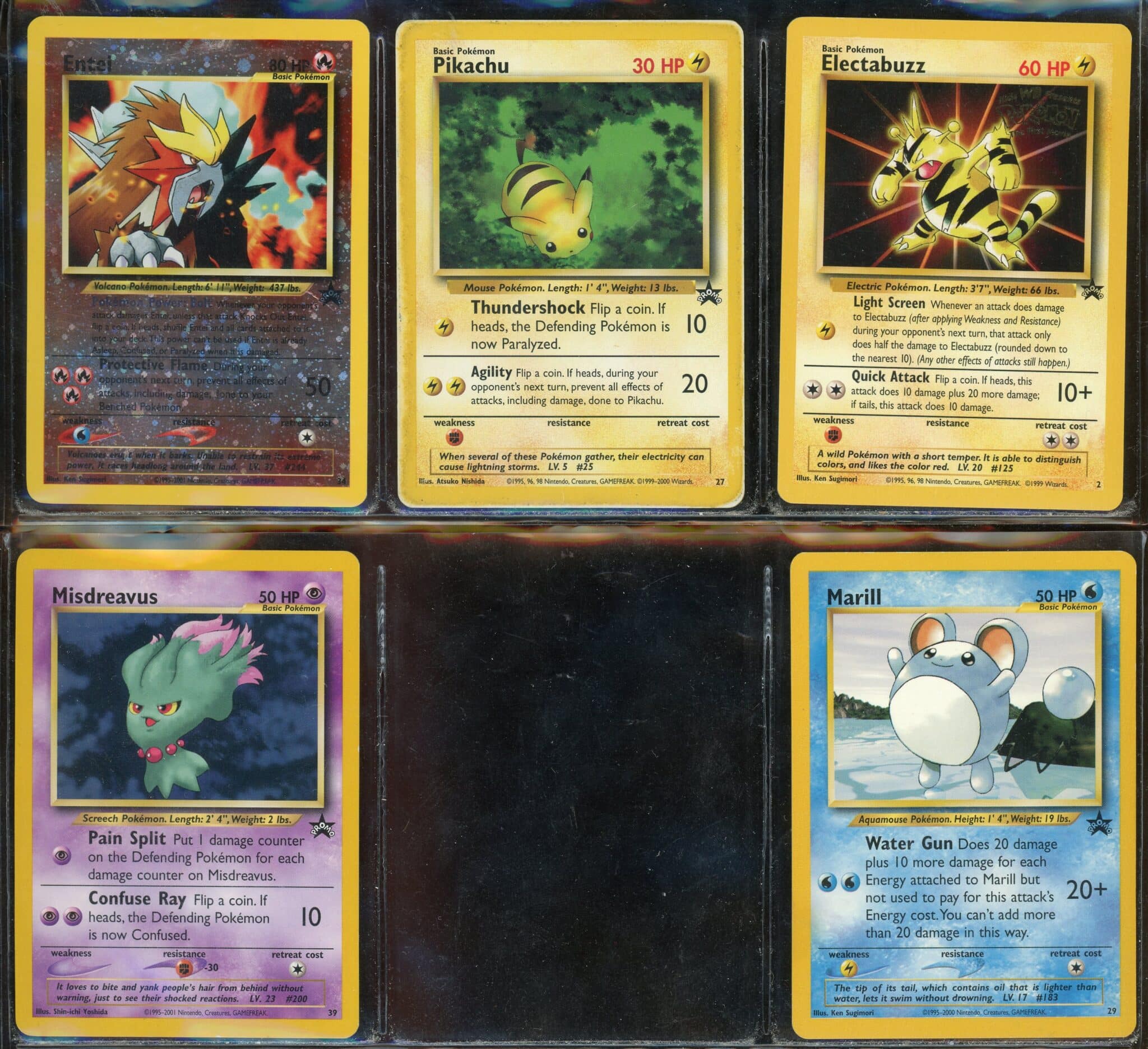 Lot of (5) 1999-2001 Black Star Promo Pokemon Cards | Auction of Champions