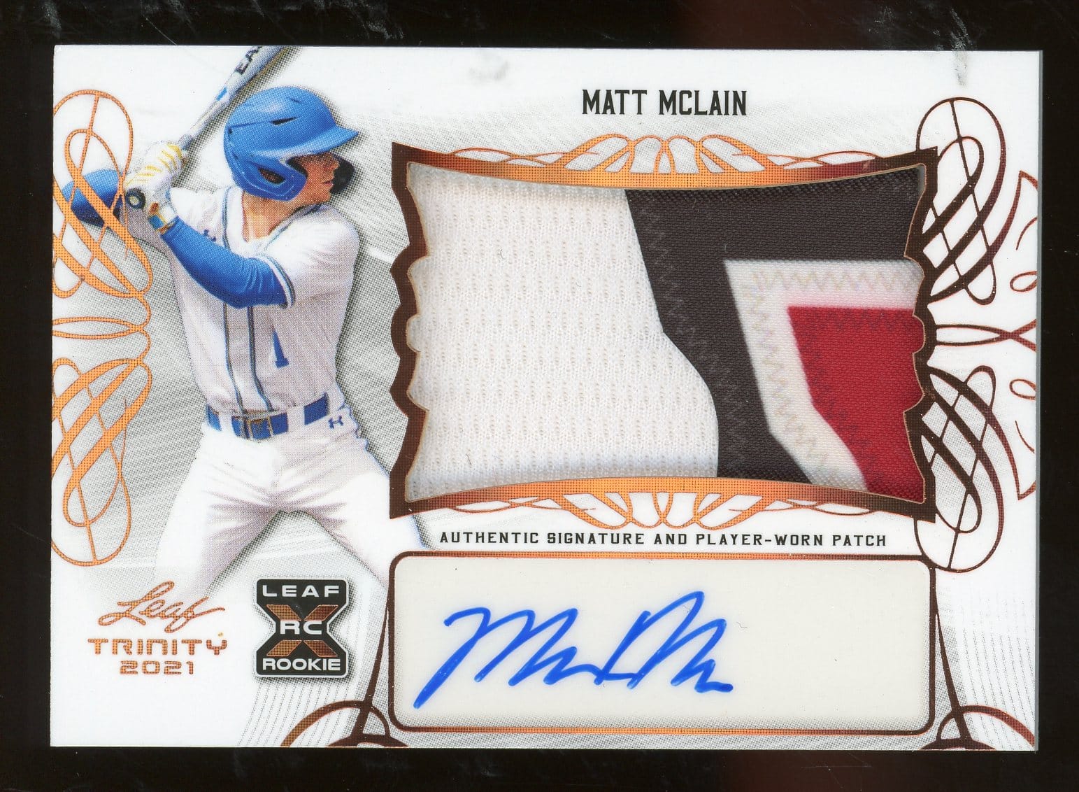 Matt McLain 2021 Leaf Trinity RPA Rookie Patch Autograph Baseball Card  #PA-MM2 | Auction of Champions