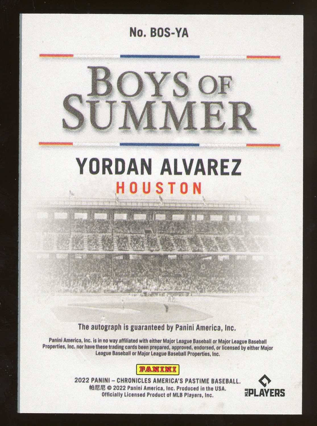 Yordan Alvarez Houston Astros Autographed 2022 All Star Jersey JSA