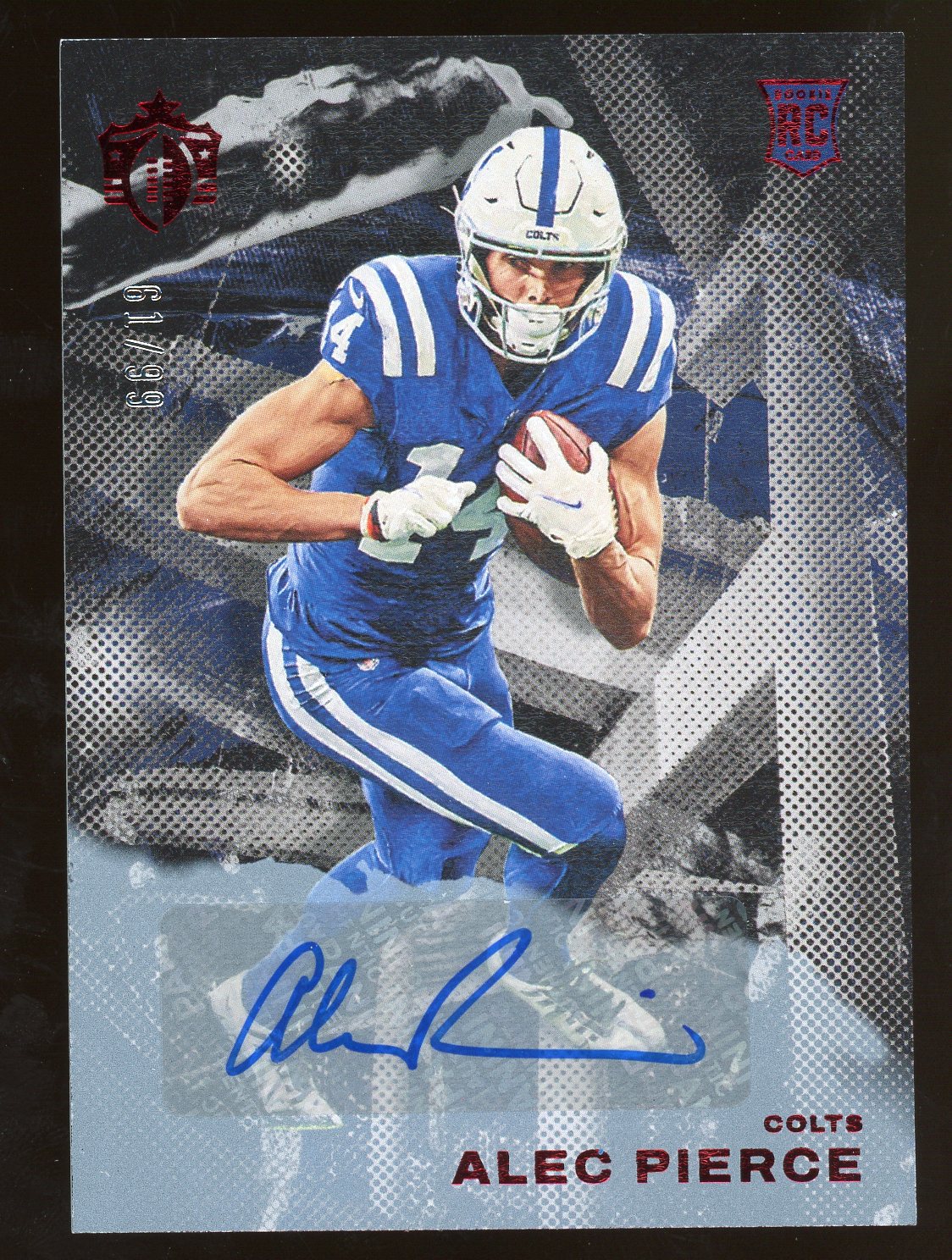 Alec Pierce 2022 Panini Rookies & Stars RC Jersey Auto Autograph RPA /25  COLTS