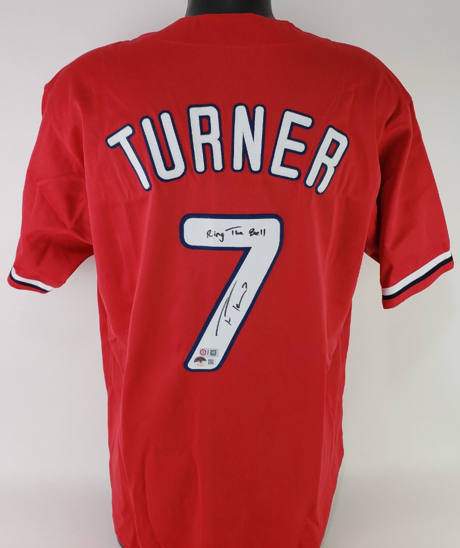 Trea Turner / Autographed Philadelphia Phillies Custom Jersey / BAS &  USASM