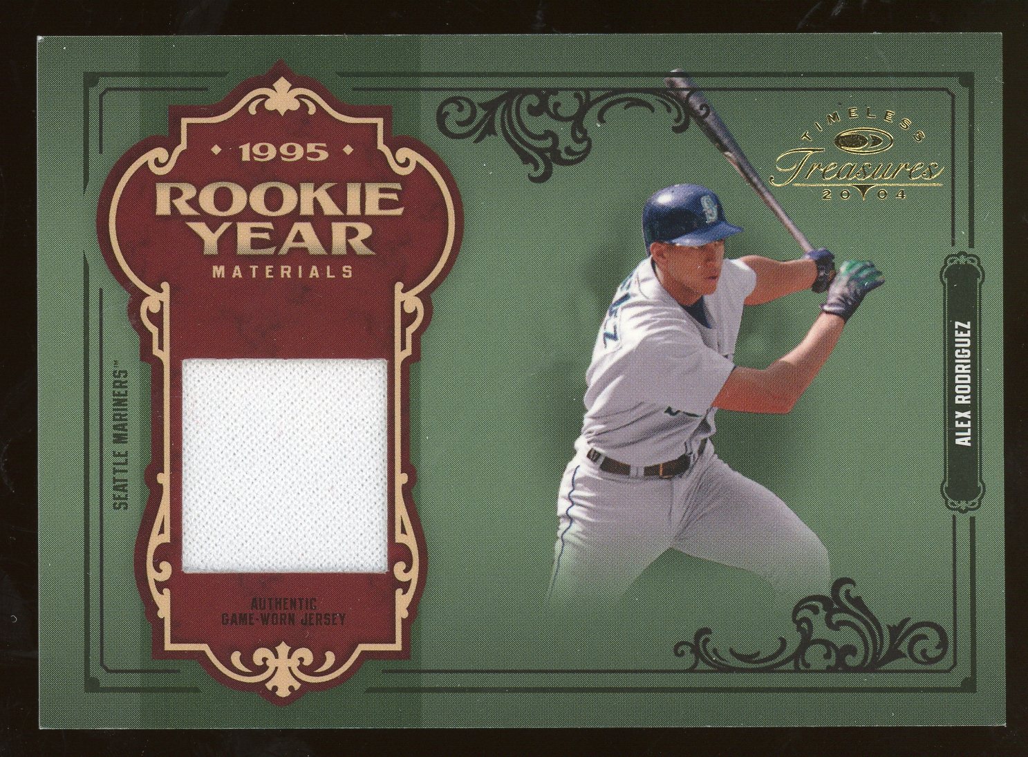 Alex Rodriguez 2004 Donruss Timeless Treasures Rookie Year Game Worn Jersey  Relic Baseball Card #RY-24 - #47 of 95!