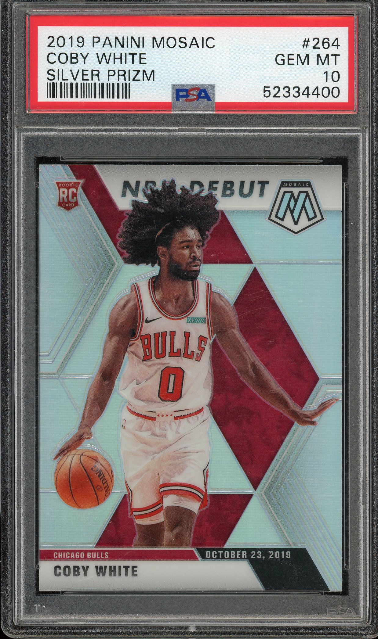 2019 Panini Prizm Coby White Silver Prizm rookie card Gem orders Mint 10.