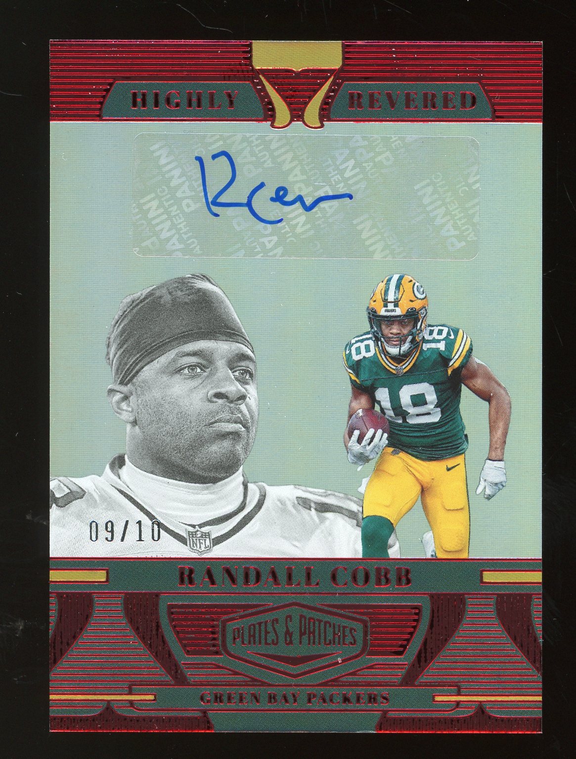 Randall Cobb 2023 Panini Plates & Patches Highly Revered Red Autograph ...