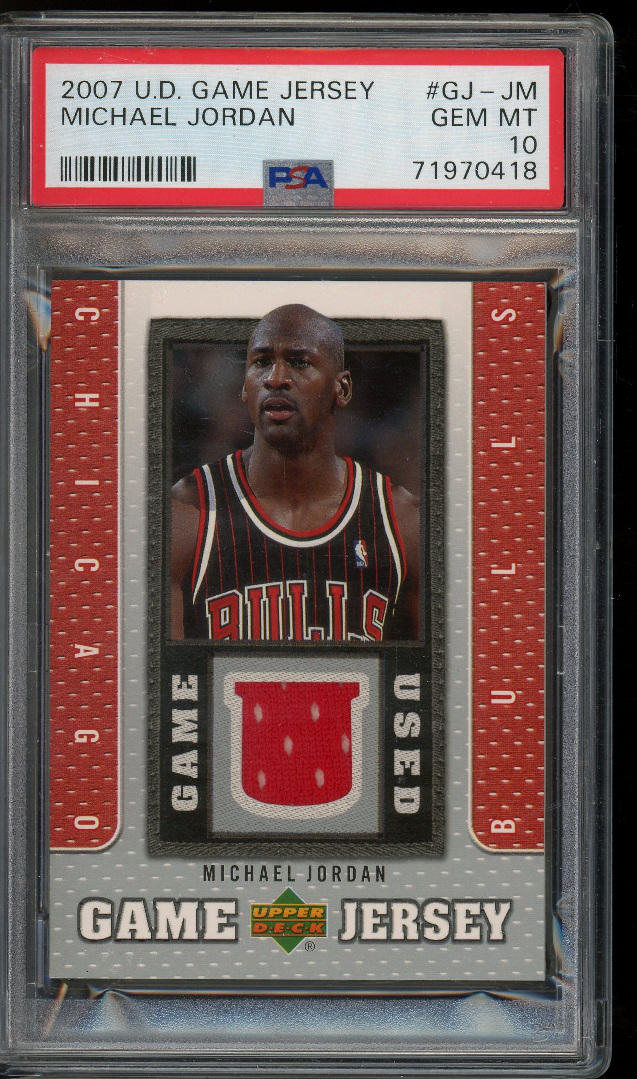 Michael Jordan 2007 UD Game Jersey Game-Used Jersey Relic Card 
