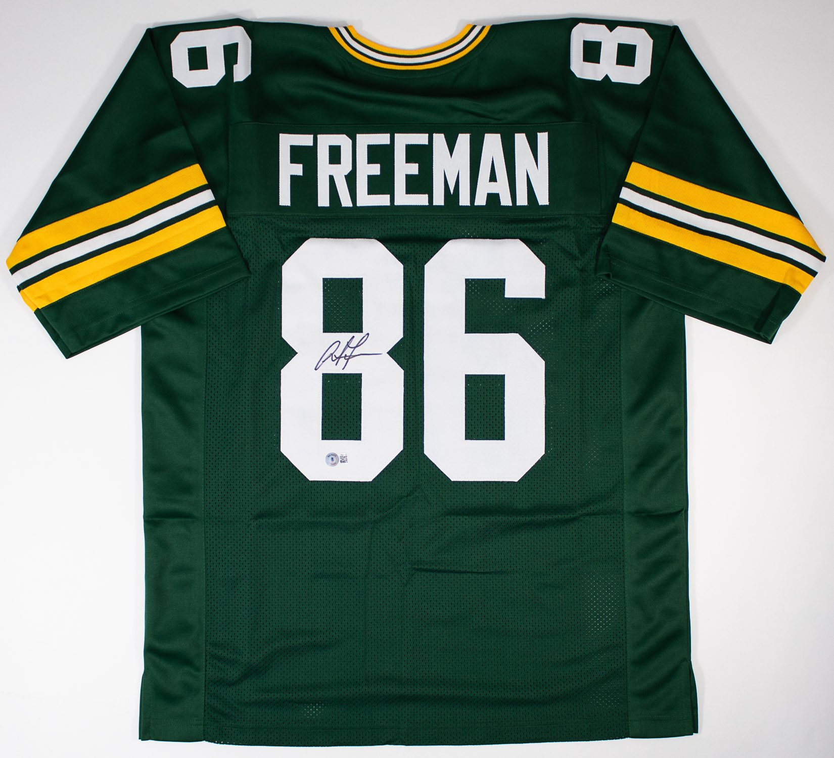 Antonio Freeman Signed Green Bay Packers Custom Jersey (beckett Witness 